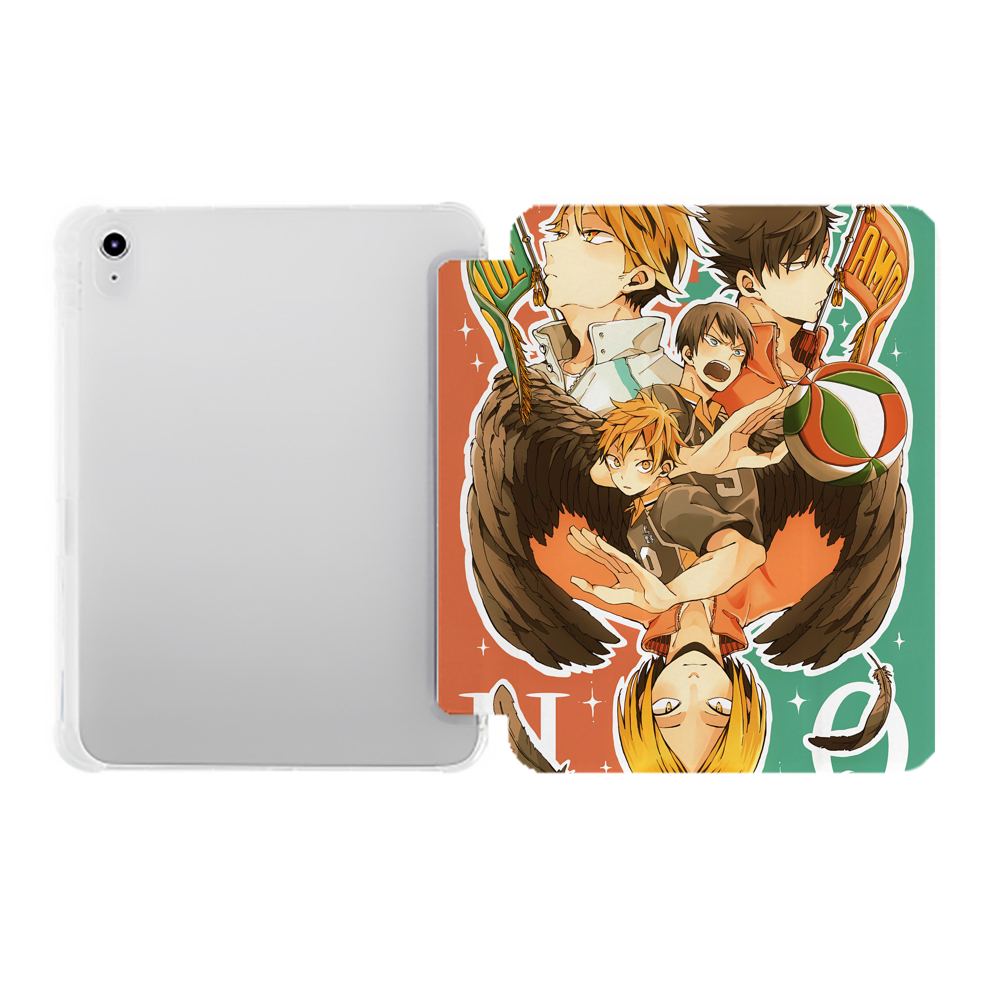 （画像用） ハイキュー!! Haikyu!! IPad ケース ペン収納付き 三つ折りスタンド PUレザー×シリコン 対応機種9.5/10.5/10.9インチ